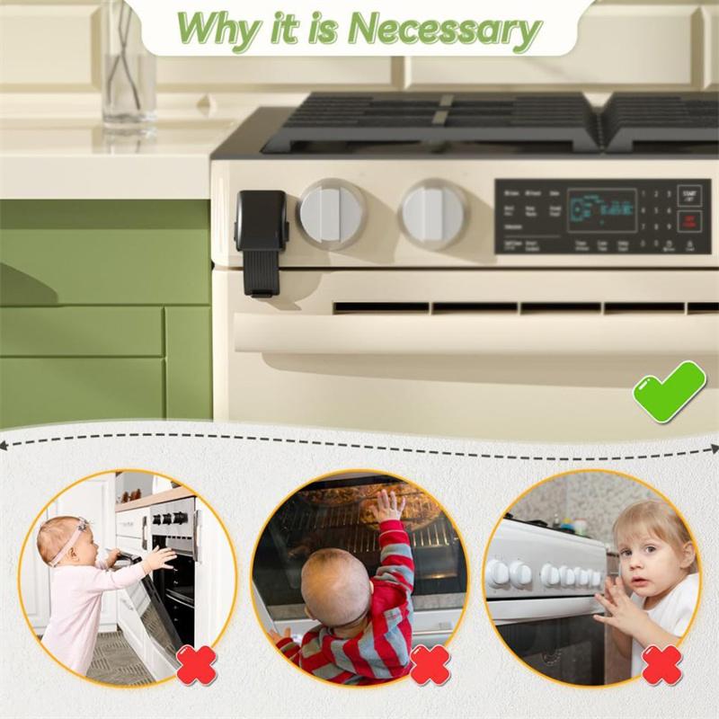 

1 упаковка обновленного детского замка дверцы духовки, кухонного замка дверцы духовки, замка для защиты детей для младенцев и малышей