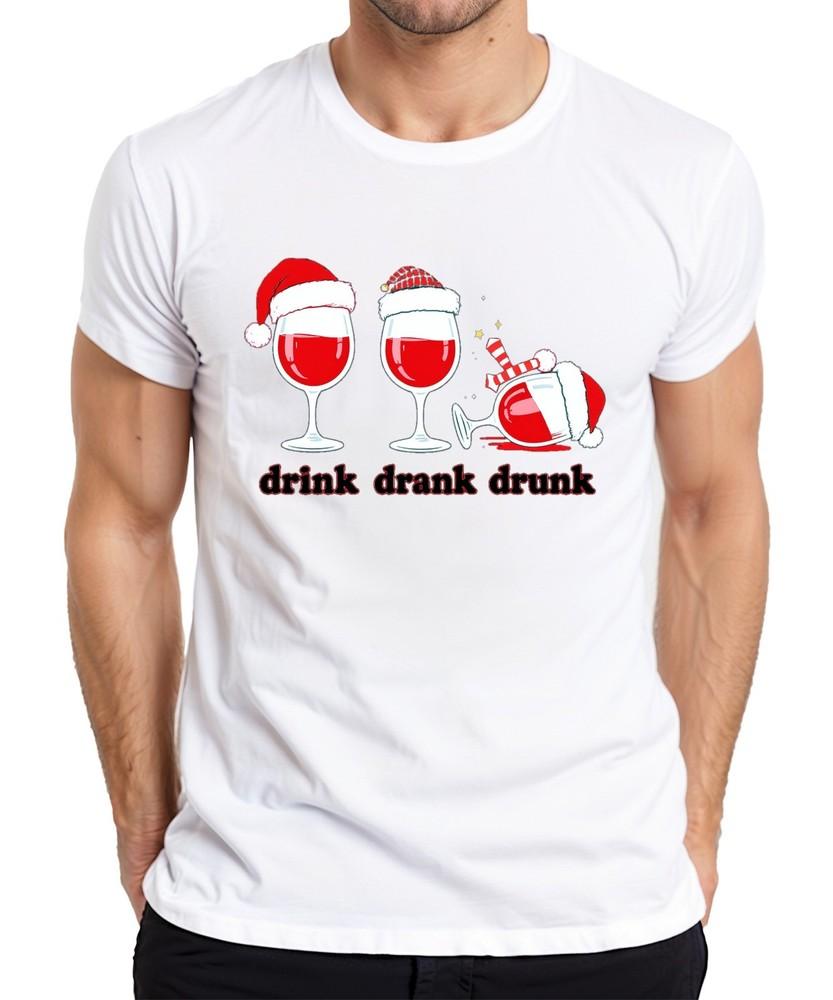 Drink Drink Drunk Wine Christmas Funny Gift Wine Lover Unisexs T Shirt