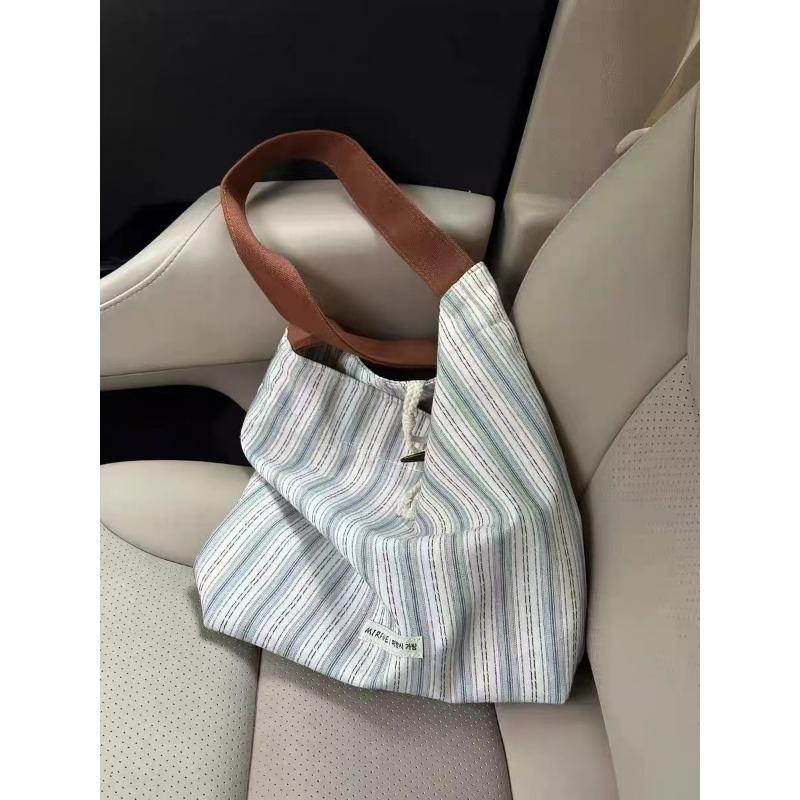 2025 New Premium Hundred Stripes Large Capacity Tote Bag