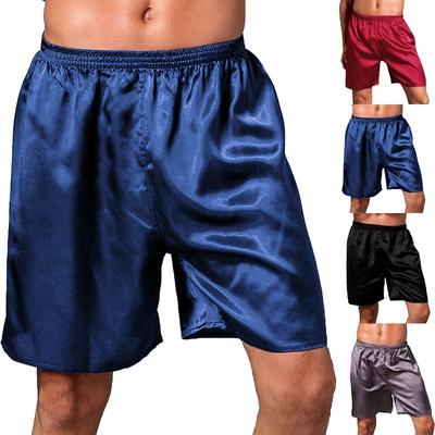 Pigiama da uomo Boxers Abbigliamento da notte Casual Nightwear Pantaloncini Comodi Pantaloni Palestra Fitness Biancheria Intima Raso Seta