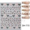 Nail Art Sticker, New Year'S Red Laser Red French Bow Atmosphere Adhesive 3D Nail Sticker