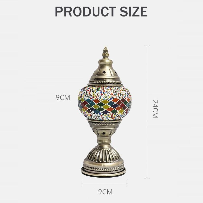 Turkish Mosaic Table Lamp Vintage Art Deco Handcrafted Lamparas De Mesa Ball Glass Romantic Bed Light Led Night Lampe