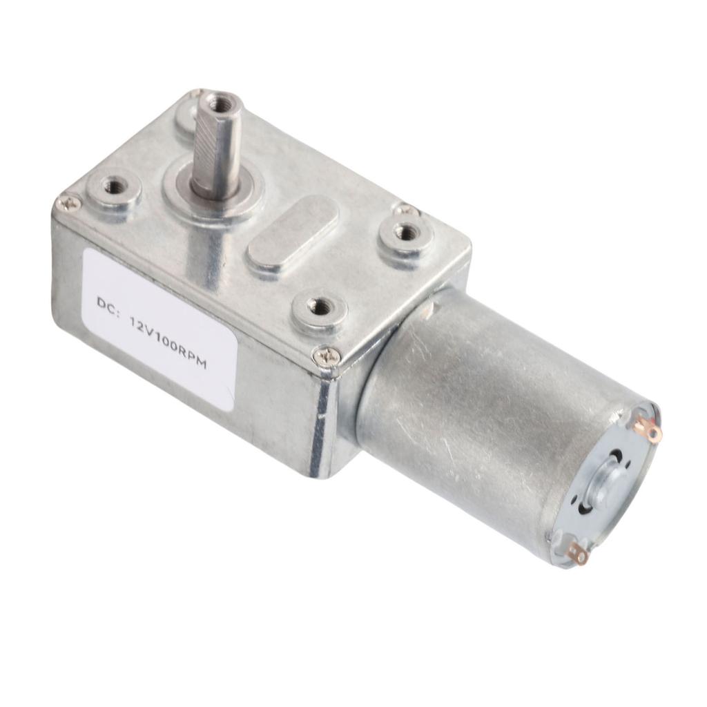 DC 12V Reduction Motor 100RPM Reversible High Torsion Worm Geared Motor