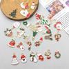 1 Set Christmas Style Small Pendant Christmas Earrings Pendant Diy Jewelry Accessories Santa Claus Snowman Bell Pendant Necklace
