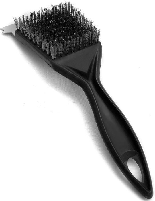 Brosse à gril - ZEMINPEOEL - Standard - Grattoir 7,5 cm inox - Poils inox - Poignée ergonomique