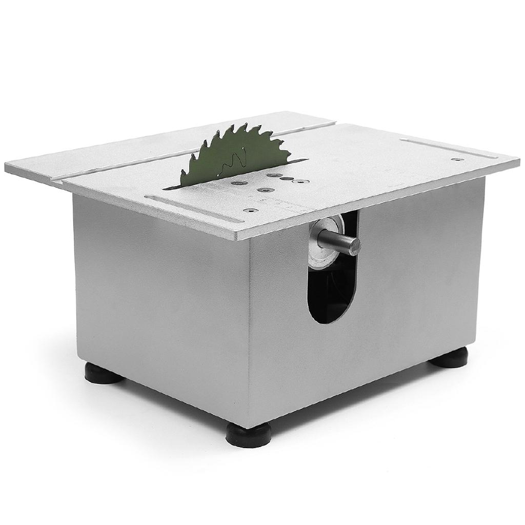 DC12-24V Small Table Saw Blade DIY Woodworking Cutting Machine Cutting Electric Saw Tool with Power Adapter