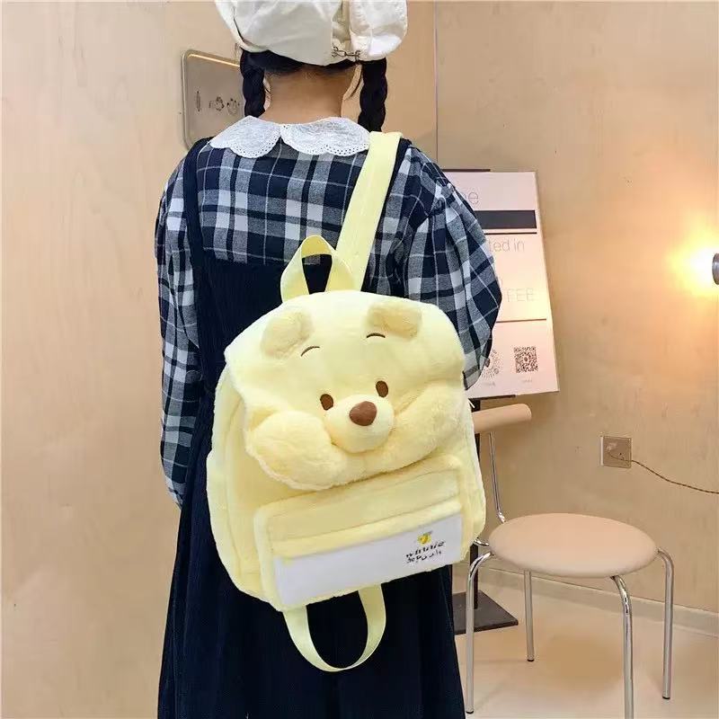 Schoolbag Cartoon Cute Crazy Zootopia Backpack Women's Plush Judy Nick Winnie the Pooh Doll Doll Backpack