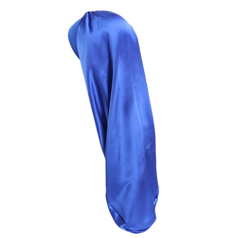 1Pc Women Solid Color Hair Hat Double Sided Silk Satin Bonnet Long Hair Polyester Night Sleep Cap Dreadlocks Braids