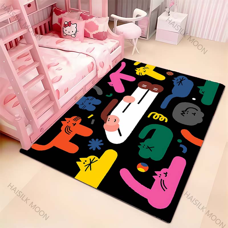 3D HD Tisk Umění Vtipný Kočičí Koberec Novinka! Koberec do obývacích pokojů, ložnic, kancelářských prostor, odolný, dekorativní podložky do dětského pokoje
