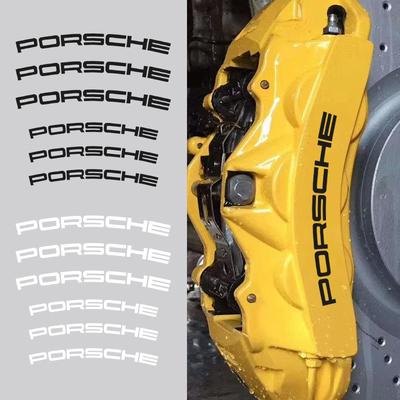 Car Sticker Brake Caliper Sticker Label Logo Personalized Modification Decorative Sticker For Porsche Cayenne Panamera