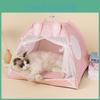 Tenda para Gato Azul Claro M Pet Teepee Dobrável Removível Lavável Toca para Gatinho