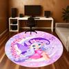 1PC Fairy Moon Round Chair Mat Area Rug - Non-Slip, Floor Mat for Office, Bedroom, and Indoor Decor -Gift D1127179