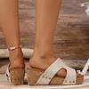Fashion Summer Wedges Slippers Women Platform High Heels Flip Flop Ladies Outdoor Beach Shoes Braided Hemp Rope Wedge Slipper