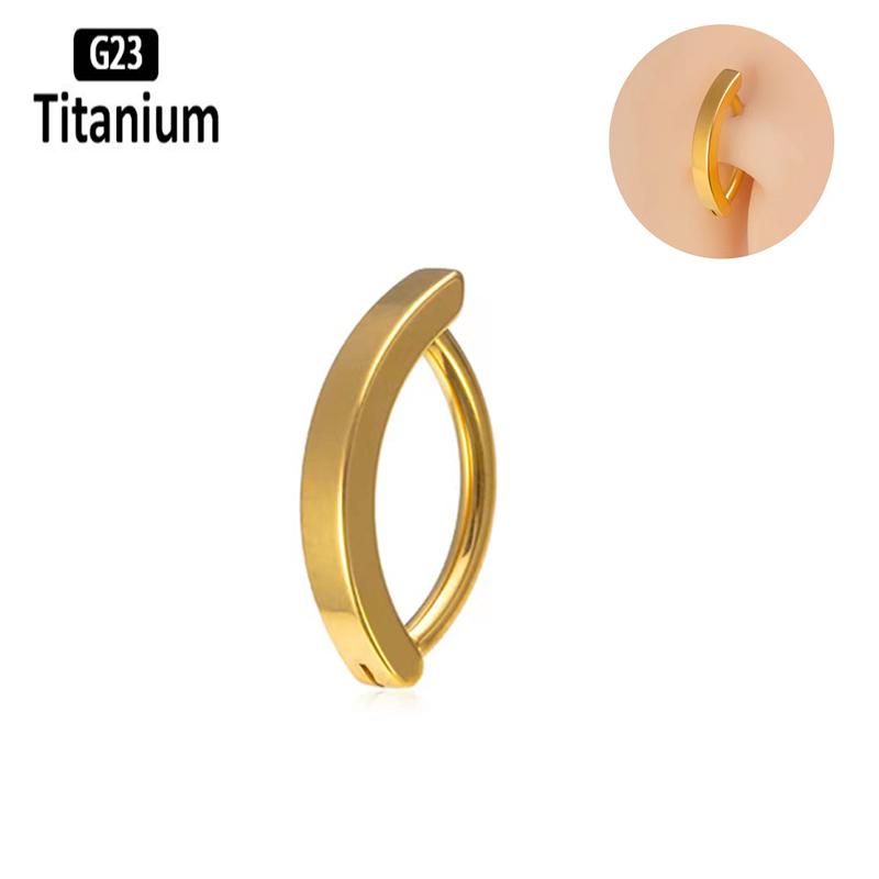 

ASTM F136 Titanium Piercing 14G Belly Button Ring Reverse Curved Navel 10/12mm Bar Length Barbell Body Piercing Jewelry Earrings 14G 1.6X12mm
