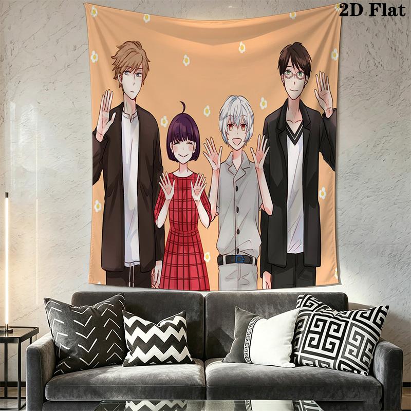 Spy X Family Teamwork Action Tapestry Fashion Print Wallmounted Background Cloth Wall Covering Decoration Soft