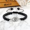 Devil's Eye Zircon & Crystal Agate Bracelet: Handmade Boho European-American Style