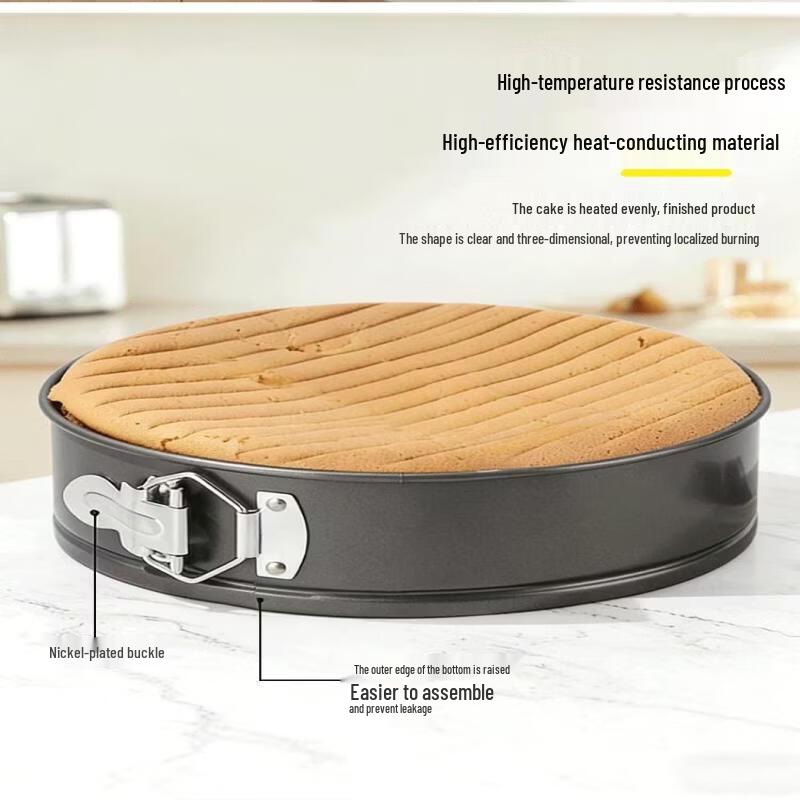 MDNG Carbon Steel Round Loose Bottom Cake Pan Set (6-piece)