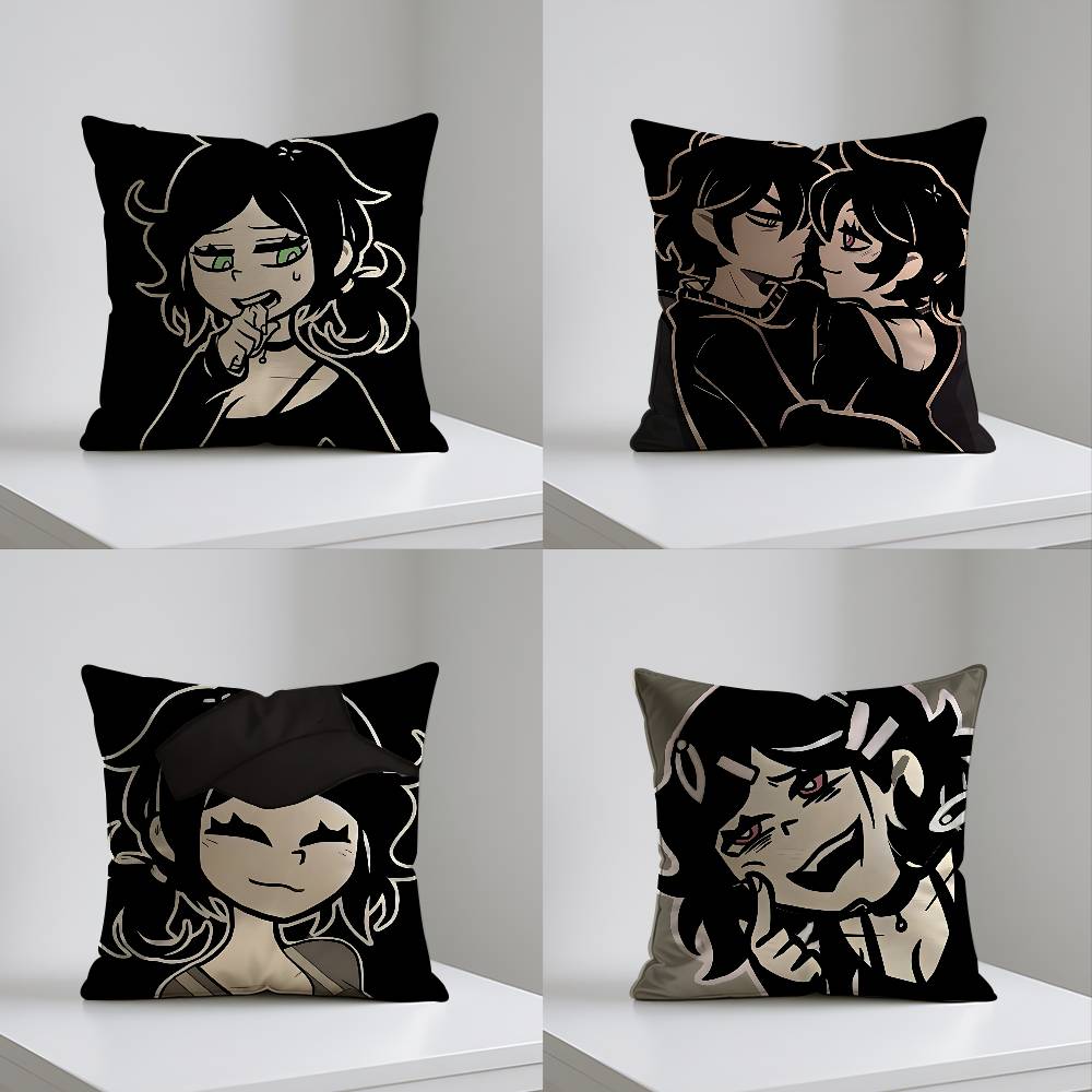 Der Sarg von Andy und Leyley Niedliche Hülle Plüschstoff Weiche Kissenhülle Zweiseitiger Druck Kissenbezug Haushaltsgeschenke