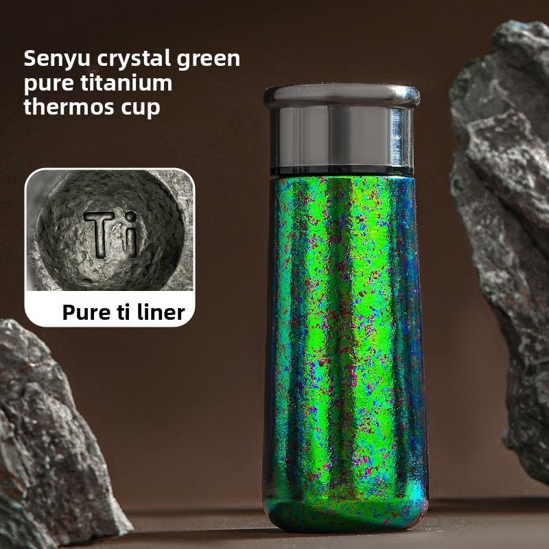 Barevný Stylový Titanový Hrnek Ledový Květ Izolační Hrnček Pro Domov Kancelář A