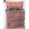 Set mit 3 Satteltaschen, Motorrad, braunes Vintage-Leder, Seitentasche, Packtaschen
