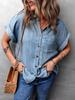 2026 Spring/Summer Women's Denim Short-Sleeve Jacket - TEMU Collection