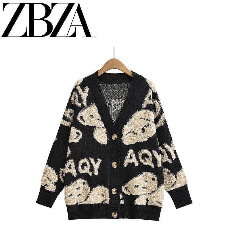 Zab Autumn New Women's Clothing Fashion Style French Style Design Fashion All-Match Casual Style Color Matching Wool Knitwear