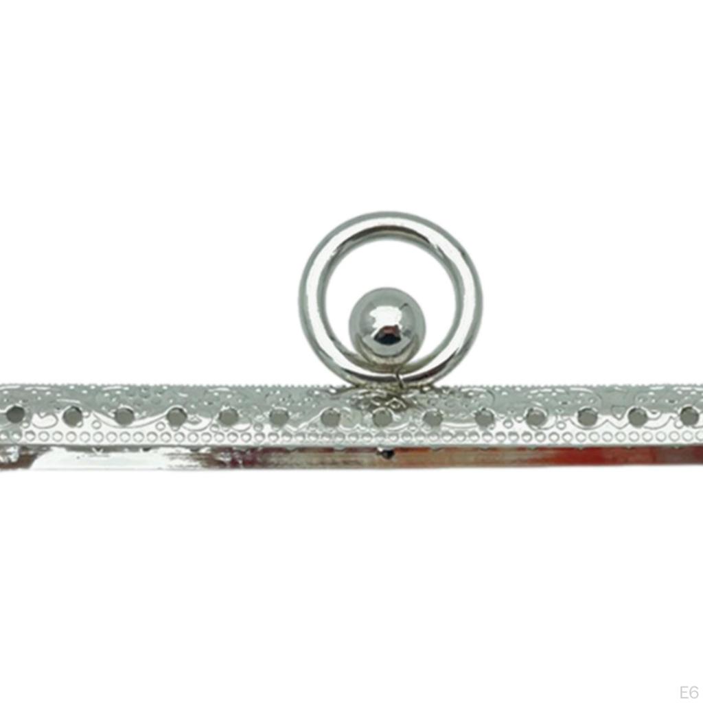 Embossed Metal Bag Handles Sewing Brackets Purse Frame Clasp Luggage Hardware DIY Accessory