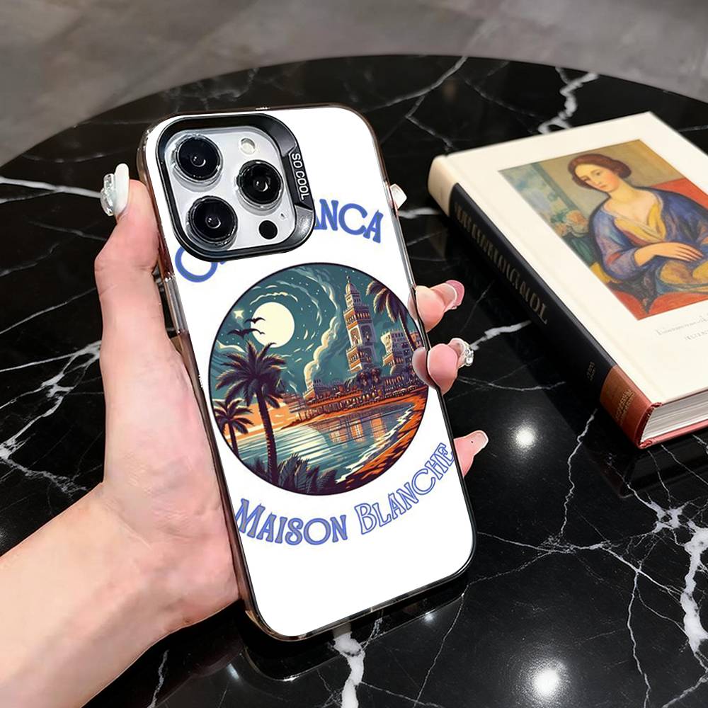 

Hot Fashion C-casablanca Phone Case For iPhone 17,16,15,14,13,12,11 Plus,Pro Max,XS,Colorful Silver Black Cover iPhone14Plus