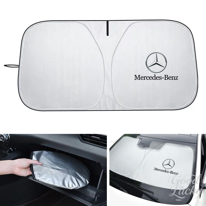 FA02Folding Car Front Window Sunshade Protective Cover For Mercedes Benz AMG W203 W213 W223 W206 W220 W205 W211 W212 GLE GLC GLK GLS