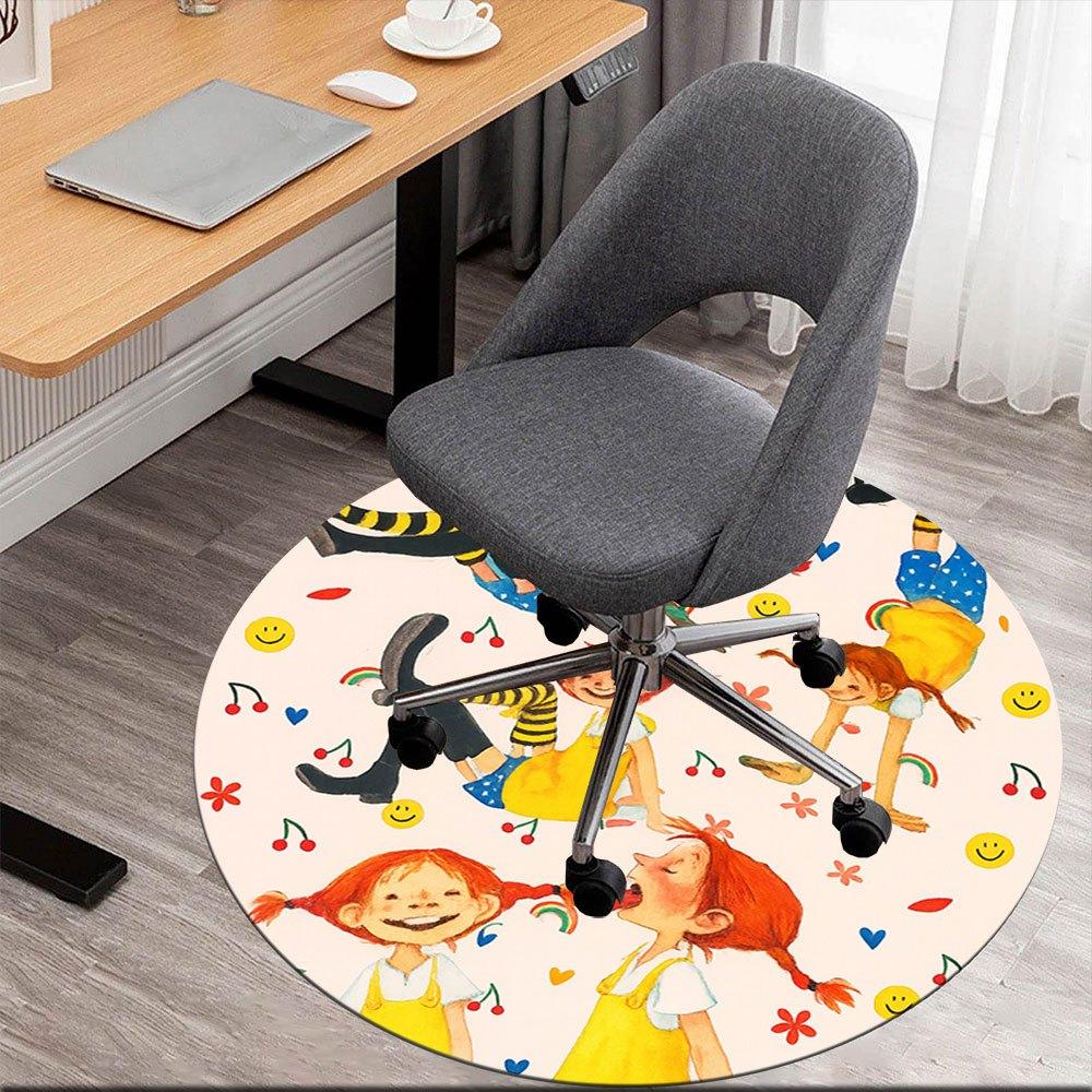 

Happy Kids: Colorful Circular Wall Art for Playful SpacesRound Non-Slip chair mat chair carpet for office Rugs for Office Decor Gift For Valentine s D 80cm by 80cm
