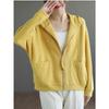 Fashion Women's Hooded Sweatshirt Short Coat Casual Loose Cotton Jacket