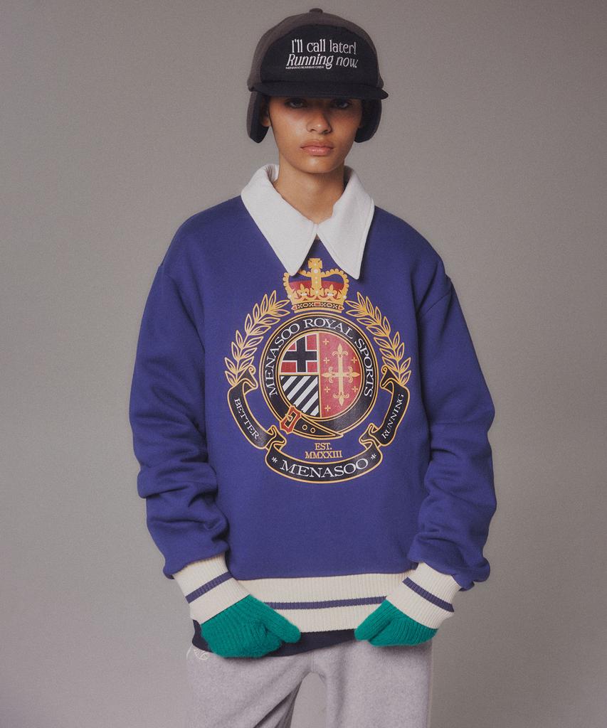 Minasu Menasoo Heritage Heavy Sweatshirt_Blue_Fleece-Lined Fabric