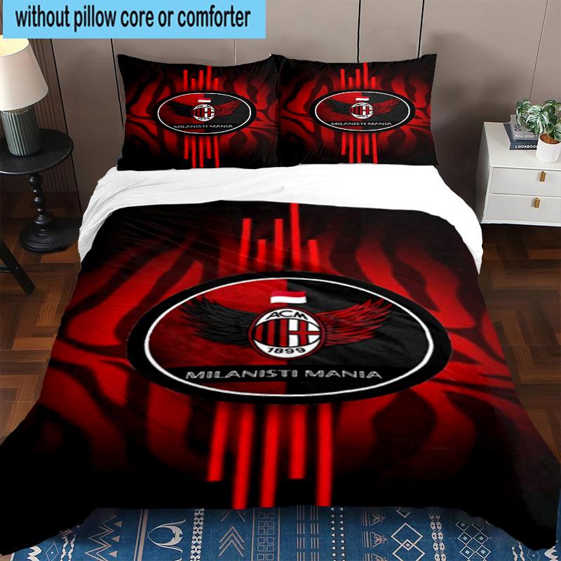 3PCS Ac Football Club 3pcs Bedding,Including 3PCS Duvet Cover And 2pcs Pillowcases Perfect for Christmas,Ideal for Bedroom, Dormitory