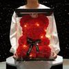 Qixi Unicorn Rose Preserved Flower & Teddy Bear Gift Set for Girlfriend or Kids