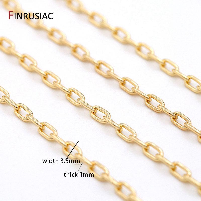 

14K Gold-Plated Brass Oval Thick Chain DIY Jewelry Making Accessories, Suitable For Making Bracelets Necklaces Making Findings Length 1 meter