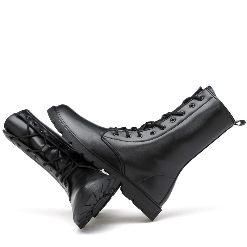 Klassische Herren Lederstiefel Herbst Winter Plüsch Herren Stiefeletten Bequem Rutschfest Motorradstiefel Warme Winterschuhe für Herren