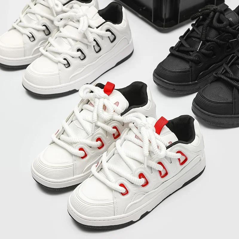 Women Luxury Zapatillas Deportivas Mujer Man Skateboard Bread Shoes Retro National Trend Sport Shoes Board Women Skate Sneakers