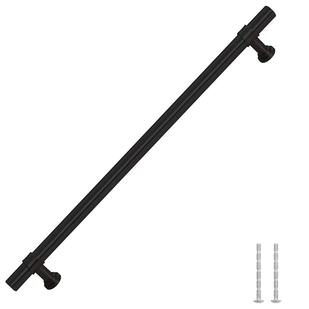 Furniture Handles 5 Pcs Black 224 Mm Stainless Steel