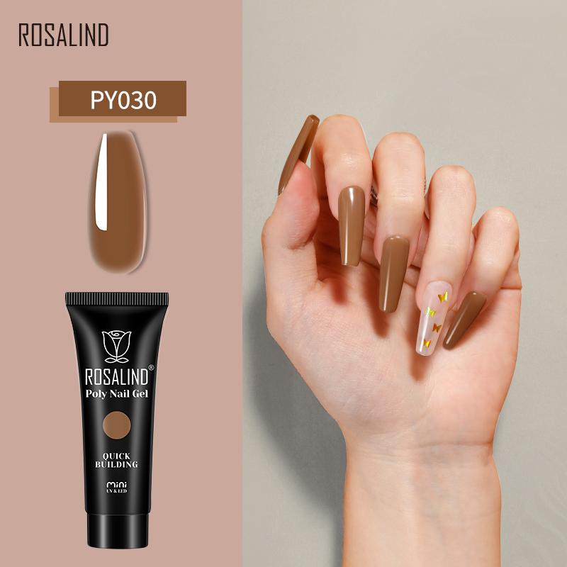 

ROSALIND MINI Полигель для ногтей Полуперманентный УФ-кристаллический акриловый жидкий наращивание пальцев Гибридный лак Верхнее покрытие Полигели