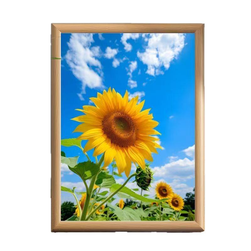 Sunflower Photo Frame: Sun-Seeking Tabletop Decor for Living Room or Office