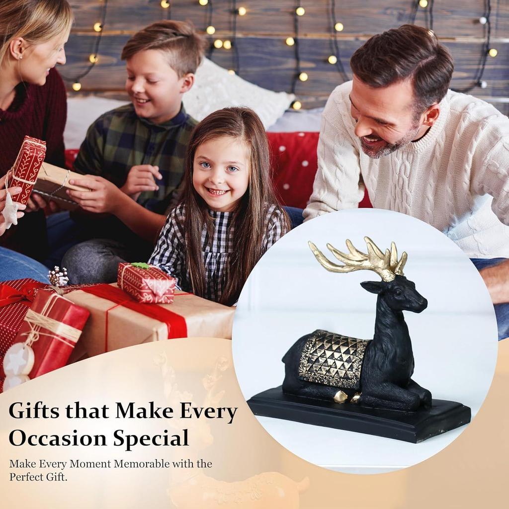 Anmutige Hirsch-Dekofigur für Ihr Wohnzimmer, Büro und Ihren Flur: Eine atemberaubende Mischung aus der Eleganz der Natur und ruhiger Gelassenheit