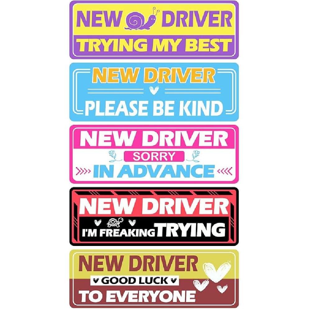 4Pcs Student Driver Magnetic Car Stickers For Beginners, New Magnetic Student Driver Stickers Signs For Car, Bumper Safety Decoration Supplies,
