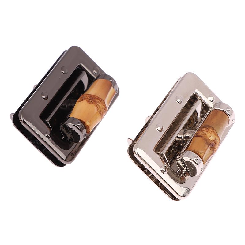 

1 шт. 25X42 мм бамбуковый металлический поворотный замок-защелка женская сумка поворотный замок застежка застежка Diy сумка металлическая пряжка фурнитура аксессуары чёрный