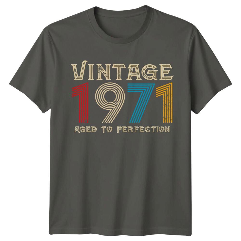 Vintage 1971 Unisexs TShirt Aged To Perfection 55th Birthday Gift