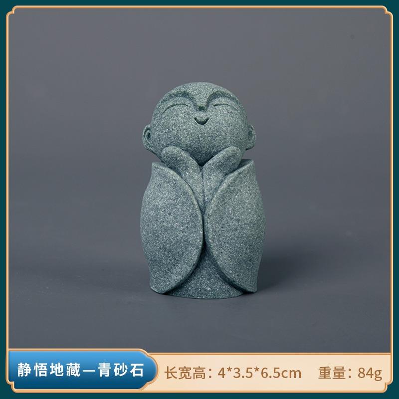 Japonská figurka Buddhy Štěstí Feng Shui Modlící se mnich Socha Miniaturní ozdoba pro akvárium Domácí zahradní dekorace