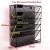 COUVEZI Wall-Mounted 5-Tier Mesh File Organizer