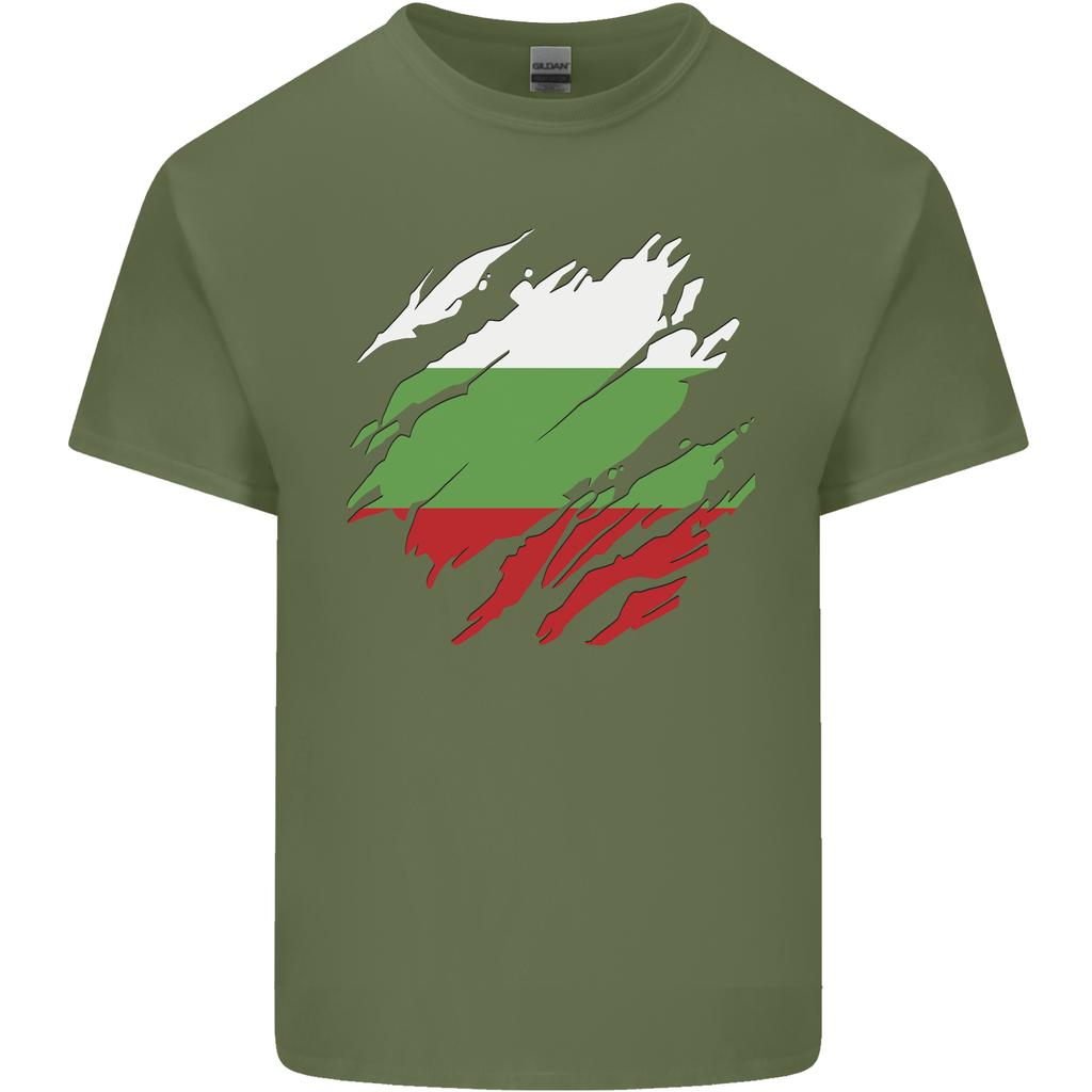 Torn Bulgaria Flag Bulgarian Day Football Unisexs Light Cotton TShirt