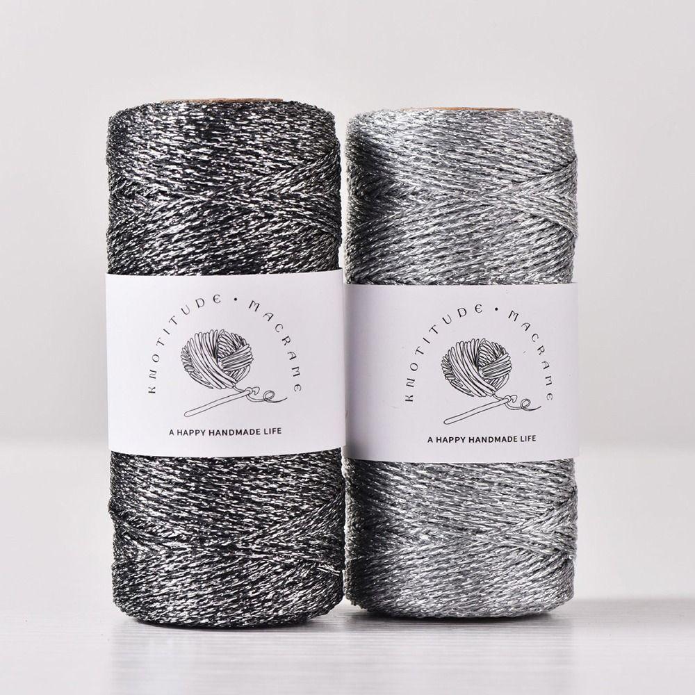 DIY Handgemacht Glitzer Gold Silber Schnur Faden Stricken Häkeln Handgewebter Draht Nähzubehör