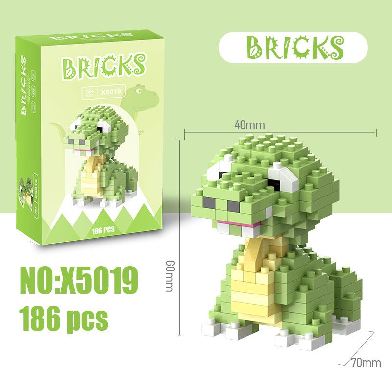 Jurassic Dinosaur Micro-grain Diamond Building Block Assembly Toys Children's Puzzle Handmade Gifts