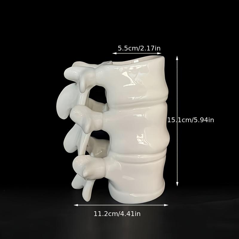 Tazza in Ceramica a Forma di Colonna Vertebrale Anatomica Tazza Scheletro Vertebre 3D Novità Regalo Medico per Dottore Infermiere Appassionati di Anatomia Vaso